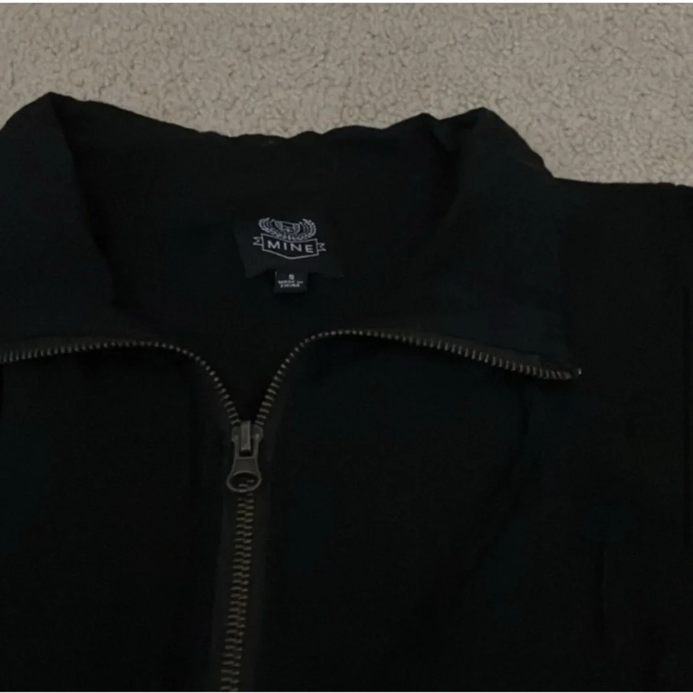 Vintage Y2K Grunge Bomber Black Zip-Up Jacket, lightweight, adjustable, xs/s - Picture 3 of 8